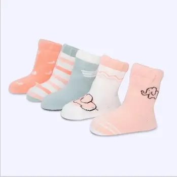 0-5 Rok Nové detské ponožky cartoon bavlna baby chlapci, dievčatá voľné ponožky 5 párov za veľa