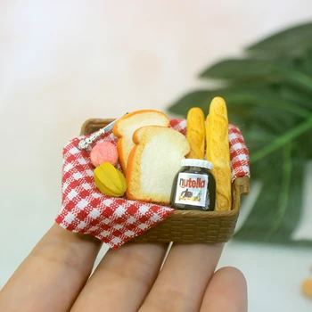 1/12 bjd miniatúrne piknik hračka ob11 chlieb model 1: 6 rozsahu doll house toy model miniatúrne potravín play mini košík na chlieb kuchyňa hračka