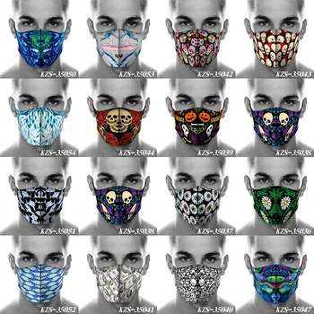 1 KS Dospelých 3D Masku Tlač PM2.5 Cyklistické Športové Tvár, Ústa Maska Proti prachu, Vetru Cosplayer Umývateľný Opakovane outh-Utlmiť Chlapec