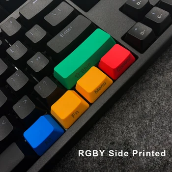 10 Tlačidlá RGBY Farebné keycap Prázdny/Top/Bočné Vytlačené PBT Keycaps pre USB Mechanické Klávesnice Výmenu urob si sám