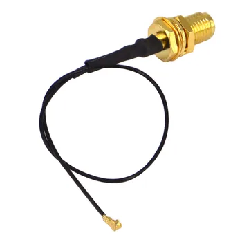 (100 ks/kit) IPX IPEX MHF4 na RP SMA female (kolíkom) RF pigtail jumper kábel pre PCI WIFI Karta bezdrôtového smerovača M. 2 karty