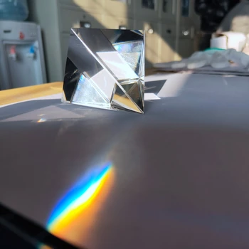 100mm Vysoko Kvalitné Optické Sklo Transparentné Rainbow Obdĺžnikový Popularizácia Vedy Štúdia Študent Pyramídy Hranol