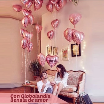 10Pcs Hélium Srdce Tvar lásky Balóny, Nafukovacie Fóliový Balón Svadobné valentínske Dekorácie Hélium Balón i love u Globos
