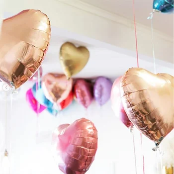 10Pcs Hélium Srdce Tvar lásky Balóny, Nafukovacie Fóliový Balón Svadobné valentínske Dekorácie Hélium Balón i love u Globos