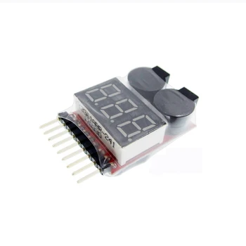 10pcs/lot 1-8S 2v1 Lipo Batérie LED Napätie Meter Tester Alarm + Registra
