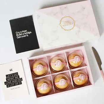 10pcs/veľa ružový mramor svadobný dar tašky macarons box cookie package pečenie malé cake box pre čokoládový muffin biscuit riad
