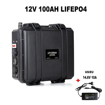 12V lifepo4 batérie 200ah 100ah Nabíjateľná RV lítiová batéria s BMS pre Outdoor camping a Invertor Solárna energia