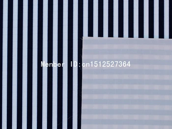 140cmx50cm PVC povlakom nepremokavé tkaniny tkaniny - Hlboké modré a biele prúžok (WF295)