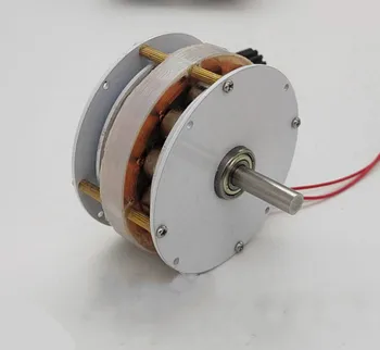 15W Miniatúrny Disk Ironless Core Generator Nízkej Rýchlosti Vysoká Účinnosť Voľný Veternej Energie Hydraulické