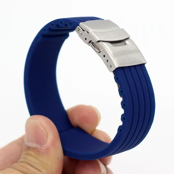 18 mm 20 mm 22 mm 24 MM Silné Flexibilitu Gumy Watchbands Bežné Balanceds Mužov A Žien Silikónové Hodinky Remienok Kapela oranžová, modrá