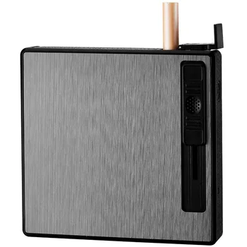18Pcs Automatická Cigareta Prípade Cigariet Kapacita Zapaľovač Plynu Ľahšie Turbo Kovový Cigariet Box Pre Mužov Fajčenie Pekný Darček