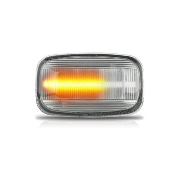 1Pair Pre Toyota Landcruiser 70 80 100 Series 12V Tečie Zase Signálneho Svetla Strane Repeater Dynamické LED, Bočné Obrysové Svetlá, blatník