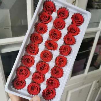 2 CM/24PCS,Trieda B Mini Konzervované Rose Hlavu,Večný Reálne Ruže Pre Svadobné Party domáce Dekorácie doplnky,deň matiek darček