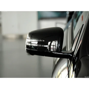 2 ks Auto Styling Čierne Auto Strane pre Mercedes Benz W176 W246 W204 W212 W221 C117 X204 X156 Zrkadlo Pokrytie Čiapky Uhlíkových Vlákien Vzor