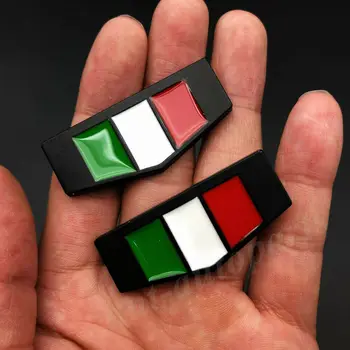 2 ks Kovové Taliansko talianskej Vlajky Auto Blatník Zadný Znak, Odznak Odtlačkový Nálepky