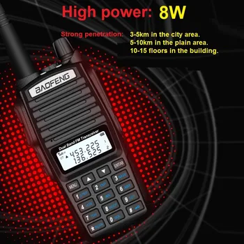 2 KS Real 8W Walkie Talkie Baofeng UV-82 Ham Rádio Vysielača VHF UHF Prenosné CB Rádio Vysielač pre Lov UV82
