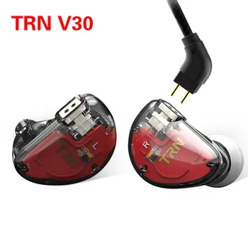 2019 TRN V30 2BA+1DD Hybrid Slúchadlá DJ IEM Monito Športové Slúchadlá 3 Jednotky Earplug Headset 2Pin Odnímateľný Trn HIFI Slúchadlá