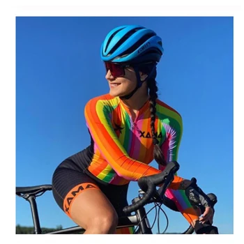 2020 Kafitt ženy dlho skinsuit sady gél tenké podložky Profesionálne cyklistické oblečenie triatlon macaquinho ciclismo feminino jumpsuit