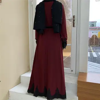 2020 Nové Moderné Módne Moslimských Lady Šaty Nový Model Abaya Dubaj Elegantná Výšivka Abaya Plný Šaty Vestidos Cardigan Kimono