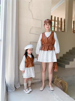 2020 nové rodič-dieťa oblečenie trend kórejského Kožená Vesta