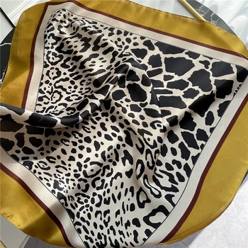 2021 Nové Leopard Hodvábna Šatka Ženy Tlač Krku Hairband Jar Leto Šatkou Zábal Žena Foulard Šatku Okolo Krku Šatka Na Krk