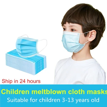 3-12 Rokov Dieťaťa Masky 3 Vrstvy Proti Prachu Znečistenia Pre Deti Jednorazové pleťové Masky Textílie Netkaných Prachotesný Maska 24h Rýchlu Loď