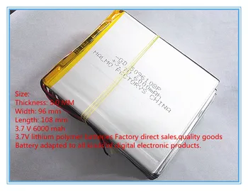 3,7 V lítium-polymérová batéria 6000 mah lare-kapacita PDA, tablet PC POLOVICE 5096108