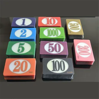 30 kusov Vysokej kvality 85*54 mm Transparentný Matný Mahjong Čip, Plastové Casino Poker Čipy Počítať Karty S Hodnotou Na stolové Hry