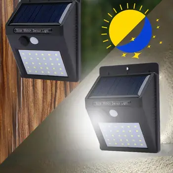 30 Led Solárne Svetlo Vonkajšie Záhradné Solárne Lampy PIR Snímač Pohybu Street Light Nepremokavé Slnečné svetlo Núdzového Cesta Lampa