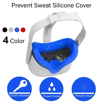 3in1 EVA Prachotesný Šošovky Proti Poškriabaniu Prípade Silikónový Anti-pot Oko Pokrytie Pad Kože pre Oculus Quest 2 VR Headset Okuliare