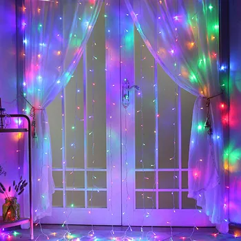 3x1/3x2/3x3m/6x3m led Vianočné Girlandy LED Svadobné Víla String svetlo led Vianočné rozprávky Svetlo garden party Dekor Opony
