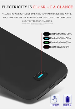 4000mAh Silikónové shockproof Batérie puzdro Pre iPhone 5 5S SE 2018 SE Nabíjačku Prípade Nabíjania Batérie Zadný Kryt Power Bank Prípadoch
