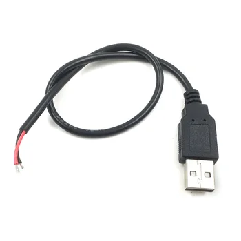 5 KS USB Konektor Conector Kábel Drôt s 32 cm Drôtu pre LED Pásy, LED Svetlá String DIY DC USB Zástrčky