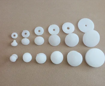 50set 15/20/25/30/35/45mm, biela plastová hračka spoločné + biela podložka pre diy bábika zistenia--voľba veľkosti
