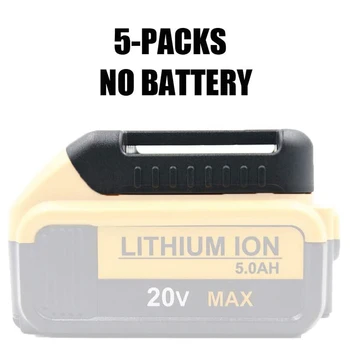 5Packs Batérie Držiaky na Montáž vhodné pre Dewalt 20V 60V Batérie Dokonale