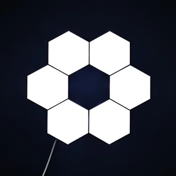 6x Modulárne LED Dotykový Nástenné Svietidlo Šesťhranné Honeycomb Magnetické Kvantové Nočné Svetlo Obývacia Izba Dekorácie Svetla LED žiarovky