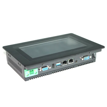 7 palcový priemyselné Linux dotykový panel pc hliníkový predný panel IP65 predné pravda, rovný povrch