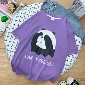 95% bavlna ženy ležérne módne t-shirts Panda Kawaii harajuku Plus Veľkosť Topy lete zelené krátke Tees streetwear gotický TYD20