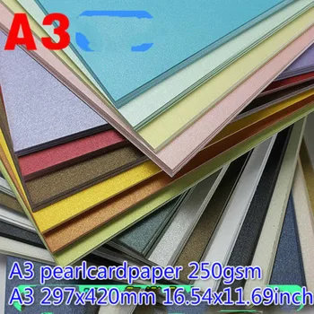 A3 297x420mm 250gsm Pearl Lepenky, Farby, Lepenky, Umenie Papiera Flash Pearl Papier Business CardPaper Diy Model Ručného Papiera