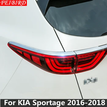 ABS Chrome Zadné zadné Svetlo Lampy Kryt Dekorácie, Nálepky, Výbava 4 Ks /set Pre KIA Sportage 2016 2017 2018