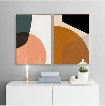 Abstraktné Geometrické Grafické Plátno na Maľovanie Škandinávie Štýly Wall Art Obraz Plagáty Tlačí na Obývacia Izba Domova Unframe