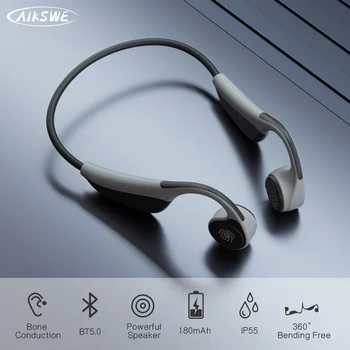 AIKSWE Kostné Vedenie Slúchadlá Bezdrôtová Športové Headset Touch Ovládania Slúchadlá HD Stereo Hands-Free Pre Beh