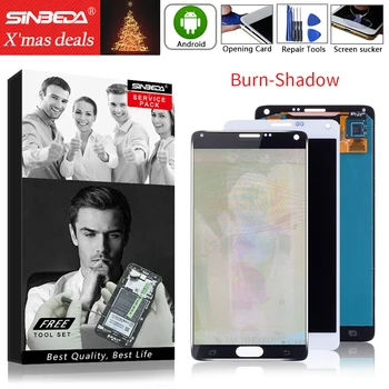 AMOLED Pre Samsung Galaxy Note 4 LCD Displej Dotykový Displej Digitalizátorom. N910F Pre SAMSUNG Poznámku 4 Zobrazenie Note4 LCD N910A Burn-Tieň