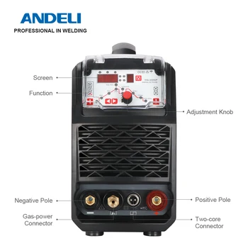 ANDELI Inteligentný Prenosný jednofázový 110V/220V DC Invertor Tig Puls Zvárač Bodové Zváranie Tig Zvárací Stroj
