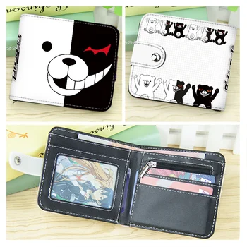 Anime Danganronpa Naegi Makoto Peňaženky Monokuma Mince Kabelku pre Mužov, Ženy Darček Peniaze Taška