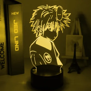 Anime Hunter X Hunter Led Nočné Svetlo Killua Zoldyck Obrázok Nočného Farby Usb Batéria Tabuľka 3d Lampa Darček pre Deti