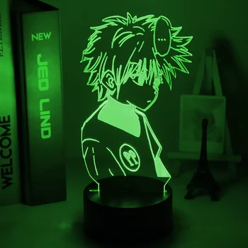 Anime Hunter X Hunter Led Nočné Svetlo Killua Zoldyck Obrázok Nočného Farby Usb Batéria Tabuľka 3d Lampa Darček pre Deti