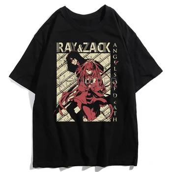 Anjeli Smrti Rachel Gardner Isaac Podporovať Anime Black Muži Ženy T-Shirt Harajuku Letné Módy Gotický Ulzzang Hip Hop Topy