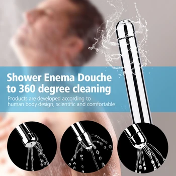 Análny Sprcha Vaginálne Cleaner 3 Štýl Hliníkové Hlavy Vaginálny, Análny Plug Čistenie hrubého Čreva Sprcha Systém Zadok Plug pre Ženy