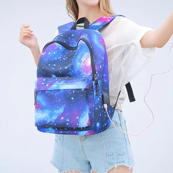 Aosbos Multicolor Batoh Hviezdy, Vesmír, Priestor Tlač Batohy pre Teenager 2019 Muži Ženy Hviezdne Nebo Tlač Školské tašky Pack